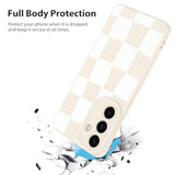 Compatible With Samsung Galaxy S25 Case, Silicone Checkered Cute Pattern, Camera Protection Soft Slim Phone Case For Girls Women -White