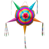 Mexican Piñata (Large 32 Inches) - Authentic Handmade Foldable Large Pinata For Birthday Party - Piñatas Para Cumpleaños - Fiesta Piniata - Mexican Star Pinata - Cinco De Mayo Pinatas