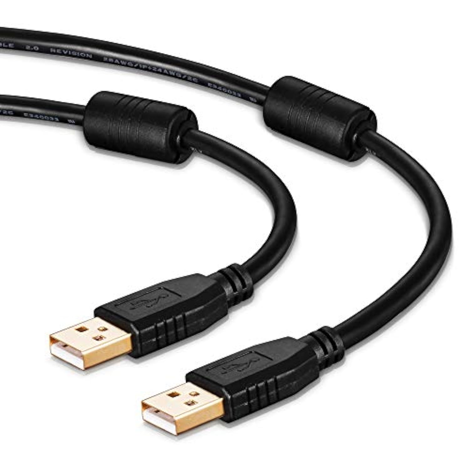 Qy Tan 50Ft Usb Cable With Gold-Plated Connector For Hard Drives, Printers, Modems, Cameras (15M/50Ft)