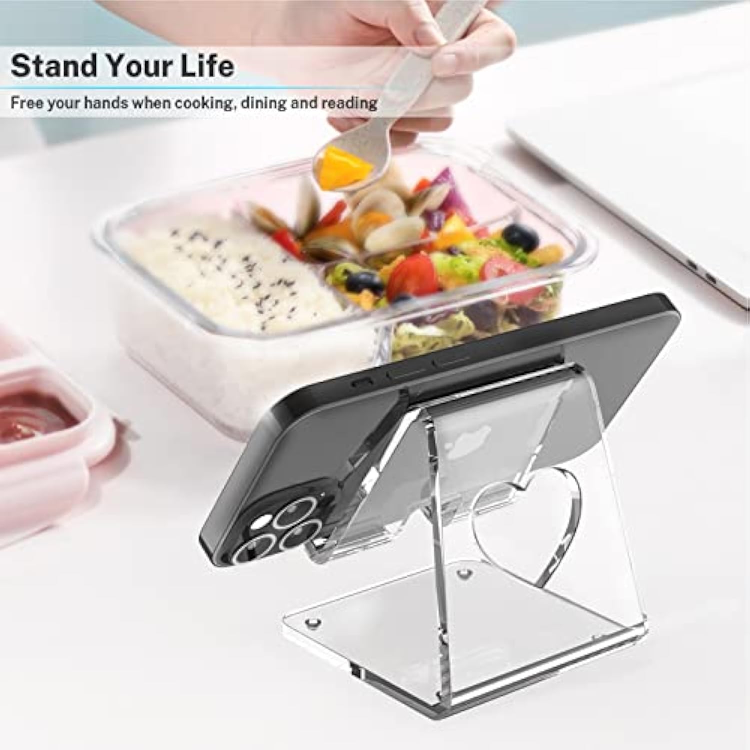 Acrylic Cell Phone Stand, Portable Phone Holder, Clear Phone Stand For Desk, Compatible With Phone16 15 14 13 Pro Max Mini 12 11 Se, Switch, Android Smartphone, Pad, Tablet, Desk Accessories