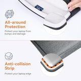 Laptop Sleeve 14 Inch Waterproof Laptop Case 360 Protective Shockproof 14 Inch Computer Bag With Pocket For 14" Macbook, Hp, Dell, Lenovo, Acer,Other 14" Laptop, Gray