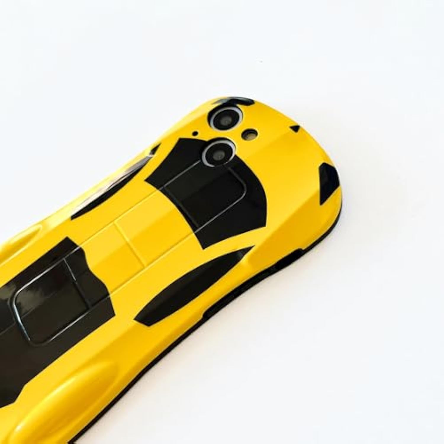 3D Car Case For Iphone 13 Kids Boys Teen, Glossy Yellow Cool Design Sports Race Car Iphone 13 Phone Cover For Men, Fashion Durable Full Body Soft Thick Sturdy Iphone13 Case (Ycar)