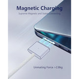140W Usb C To Magnetic 3 Cable (2M/6.6Ft), Usb C Cable Compatible With Macbook Pro (16/14-Inch 2023/2021), Macbook Air (15/13-Inch M3 2024, 15-Inch M2 2023, 13-Inch M2 2022), Silver