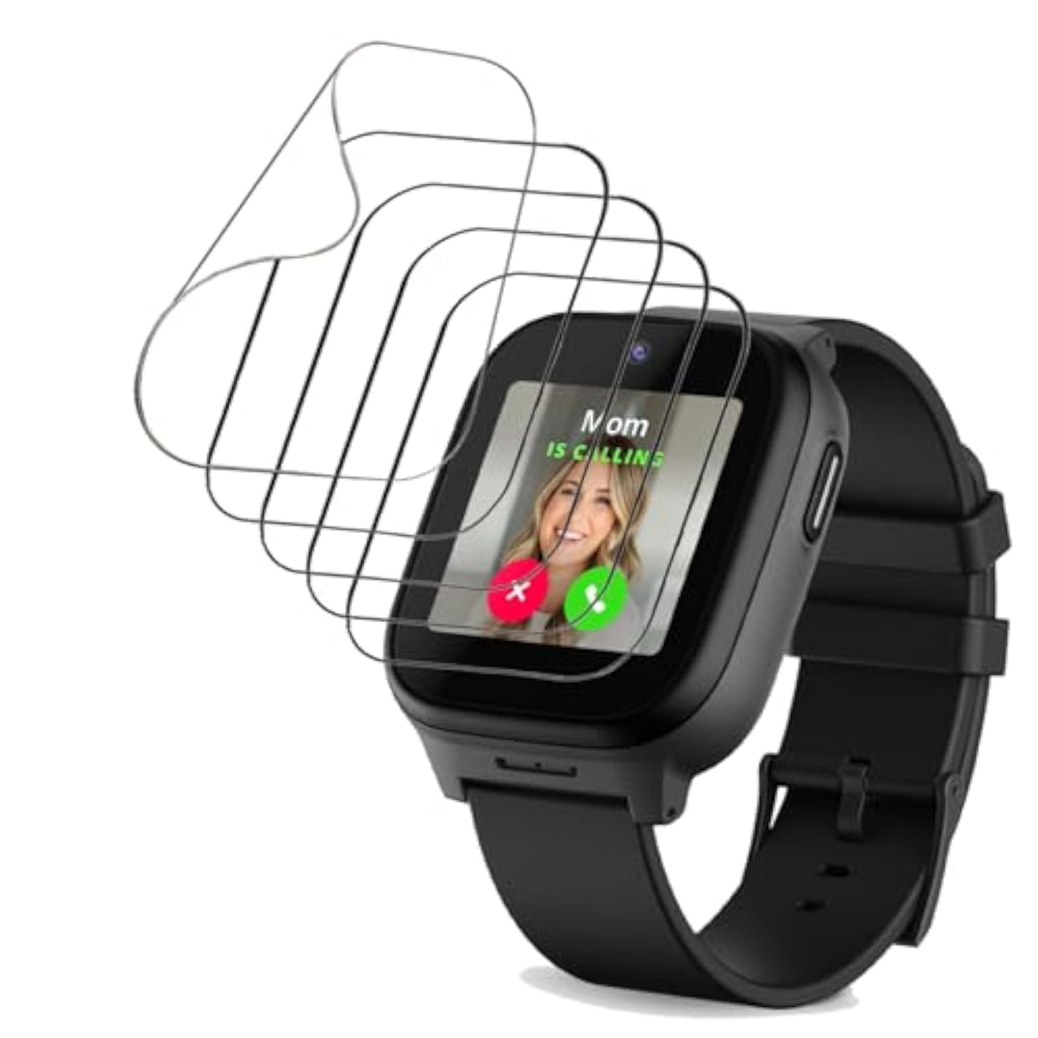 [5 Pack] For Jrtrack 5 Kids Smart Watch Screen Protector, Jrtrack 4 Kids Smartwatch Screen Protector, Hd Clear Full Coverage Anti Scratch Bubble Free Soft Tpu Screen Protector Film