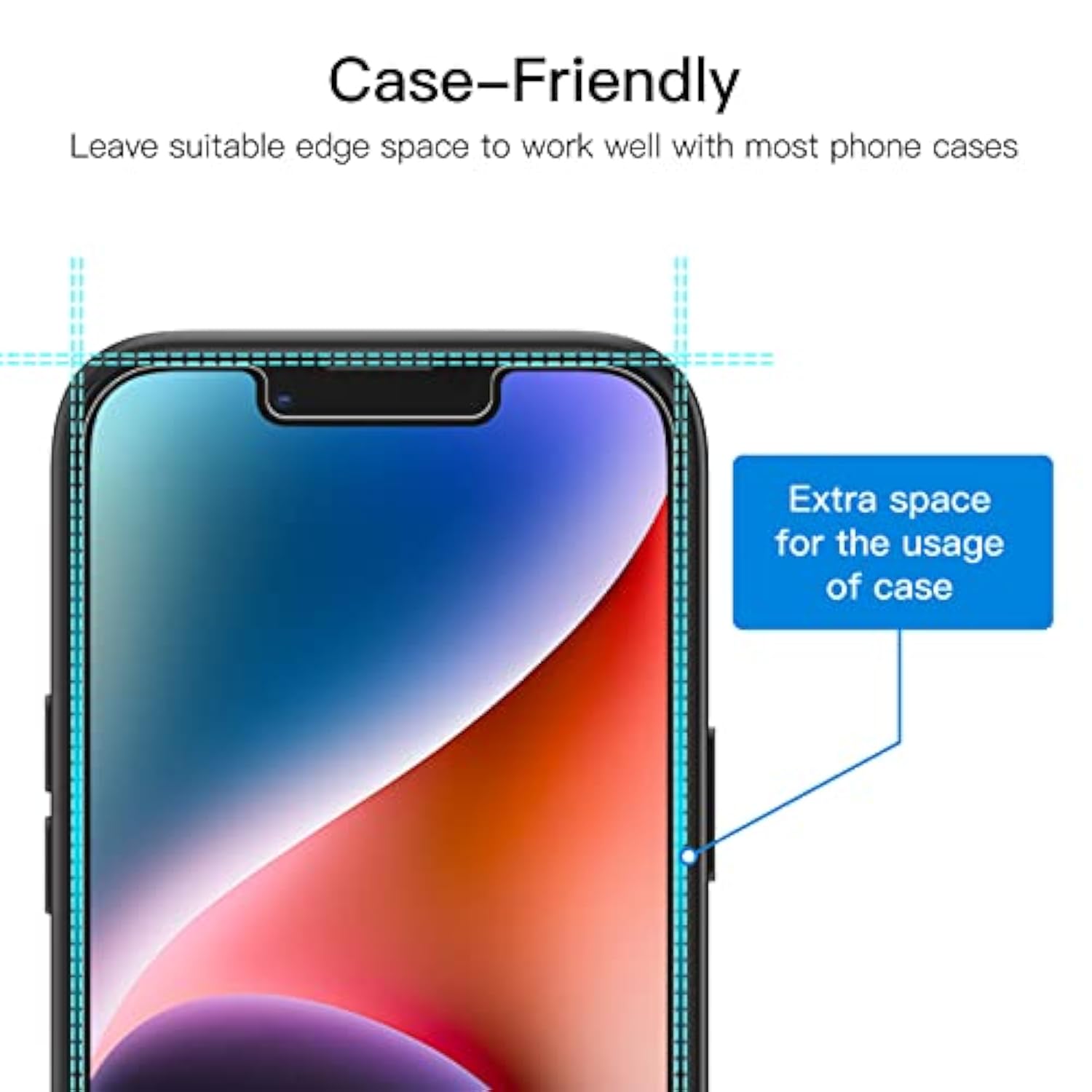 JETech Privacy Screen Protector for iPhone 16e 2025, iPhone 14 6.1-Inch, Anti Spy Tempered Glass Film, 2-Pack