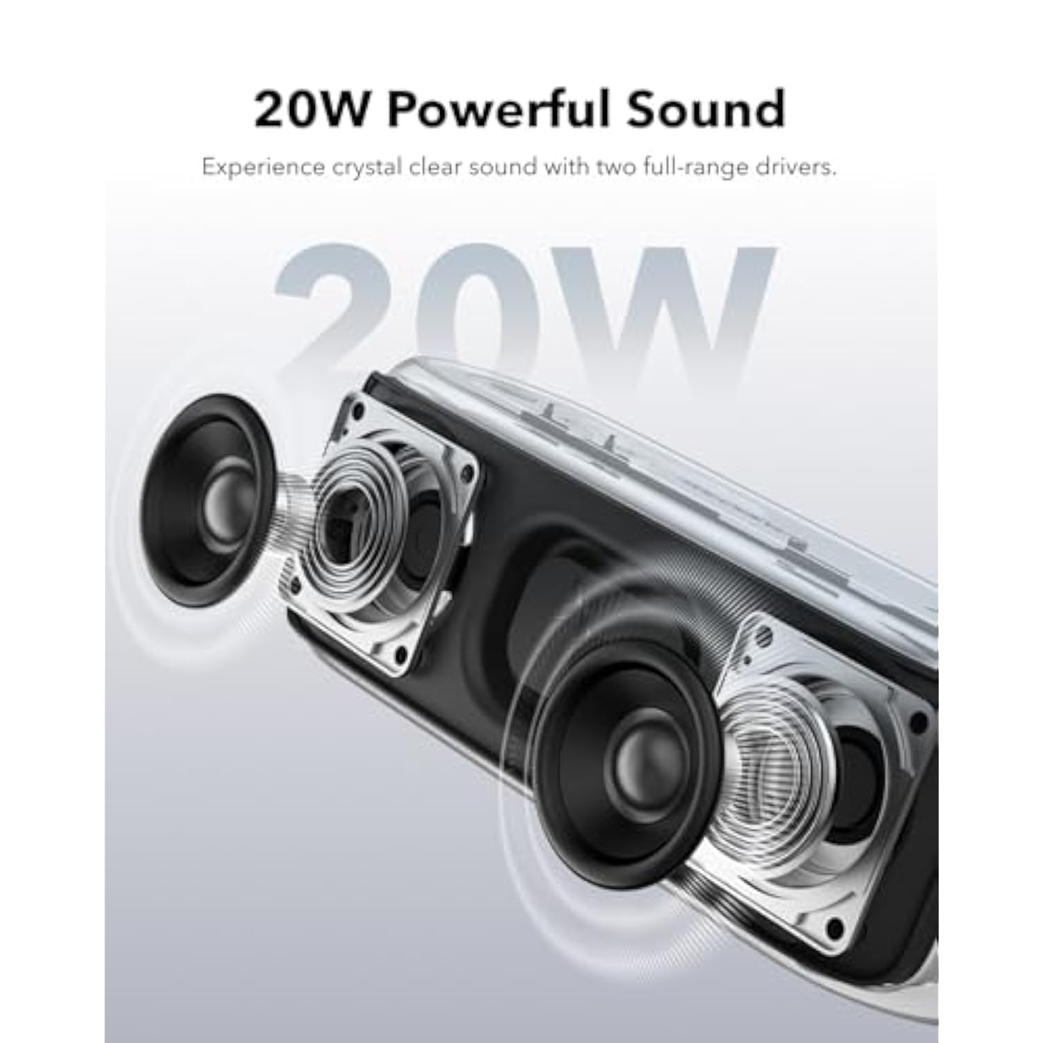 Select 2S Bluetooth Speaker By Anker, Portable With 20W Stereo Sound, Bassup, 16H Playtime, Wireless Stereo Pairing, Ipx7 Waterproof, Speaker For Home, Shower, Hiking, Outdoor Adventures