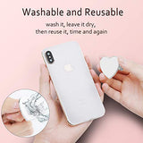 Cell Phone Finger Ring Stand with Sparkly Diamond, Heart Phone Ring Kickstand Holder [Washable] [Removable], 360°Rotation Zinc Alloy Ring Grip Stand