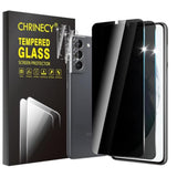 [4 Pack] 2 Pack Privacy Screen Protector For Samsung Galaxy S21 5G With 2 Pack Camera Lens Protector, 9H Hardness Anti Spy Tempered Glass Screen Protector