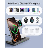 2025 Traveling Portable Wireless Fast Charger For Apple & Android Charging Station, 3 In 1 Charging For Iphone 16 15 14 13 12, Apple Watch Series & Air Pods 4 3 2 Pro, Samsung Galaxy-Gifts For Family