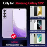 Compatible With Galaxy S22 5G Case,Floral Three Layer Heavy Duty Sturdy Shockproof Full Body Protective Cover Case For Samsung Galaxy S22 5G,Light Blue