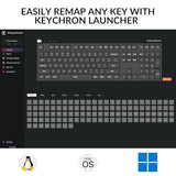 K10 Pro Wireless Custom Mechanical Keyboard, Qmk Programmable Bluetooth 100% Layout With Silent Red Switch White Backlight Compatible With Mac Windows Linux