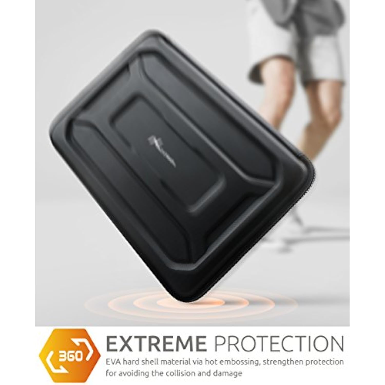 360° Protective Laptop Sleeve For 13-Inch Macbook Air M2/A2681 M1/A2337 2018-2022, Macbook Pro M2/A2686 M1/A2338 2016-2022, Water-Resistant Case For 12.9 Ipad Pro 6Th/5Th/4Th/3Rd Gen, Black