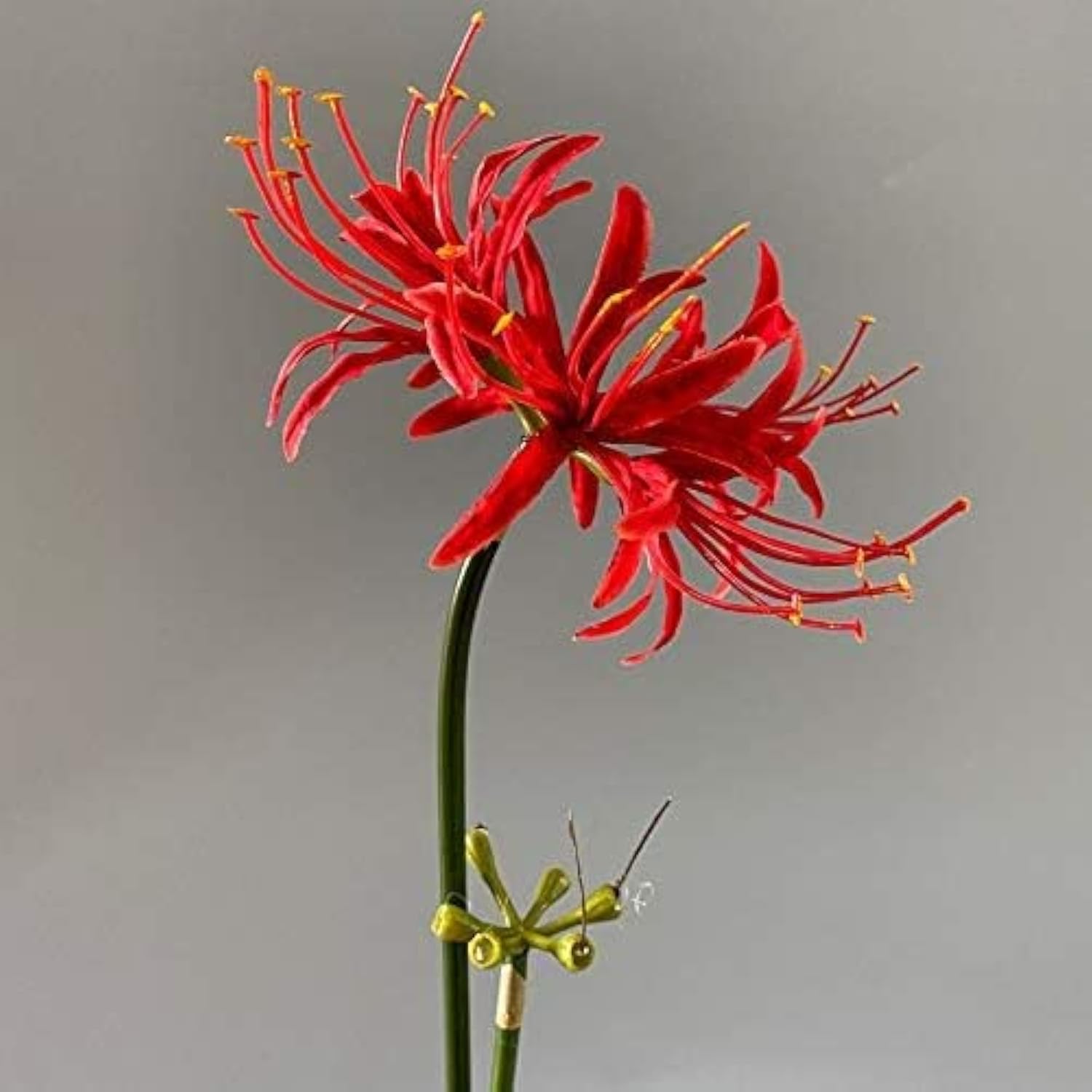 6 Stems 26.38 Inch Artificial Lycoris Radiata Spider Lily Flowers For Home Garden Decoration Red