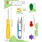 Seam Rippers For Sewing – 2 Big And 2 Small Stitch Remover Tools, Thread Ripper, Embroidery Removal Tool, With Needle Threaders, Thimbles, Tape Measure, Tailors Awl And Thread Snips