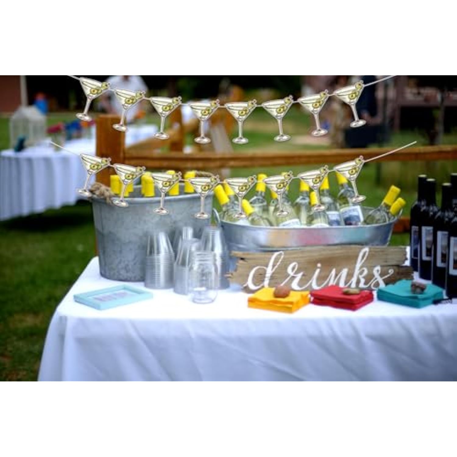 Jlq Martini Party Decorations - Tini Bit Older & Bachelorette Banner, Dirty & Birthday Party Garlands