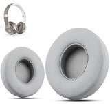 Earpad Replacement For Beats Solo 2 & 3 Wireless/Wired Headphone, Ear Cushion Premium Protein Leather Memory Foam With Kits, Superb Comfortable Easy To Install – Silver