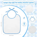 6 Sets Bottle Chug Baby Shower Games Juegos Para Plastic Baby Bottles Bibs Disposable Diapers Gender Reveal Games Baby Changing Diaper Race Game Decoration (Blue)