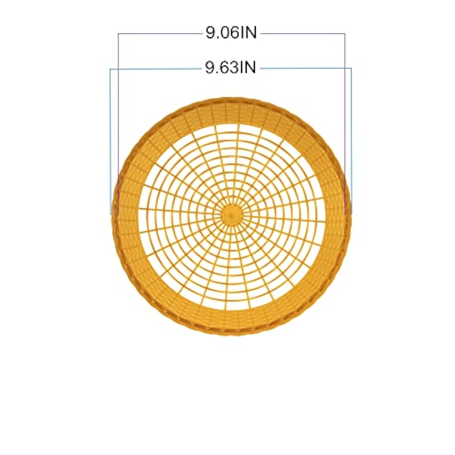 24 Pack Reusable Plastic Paper Plate Holders Heavy Duty Woven Paper Plate Holder, Gold