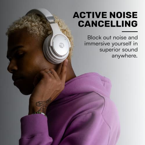 Everyday Bluetooth Headphones - Over The Ear, Active Noise Cancelling Wireless Headphones + Awareness Mode, Bluetooth Headset with Mic, 40 Hours of