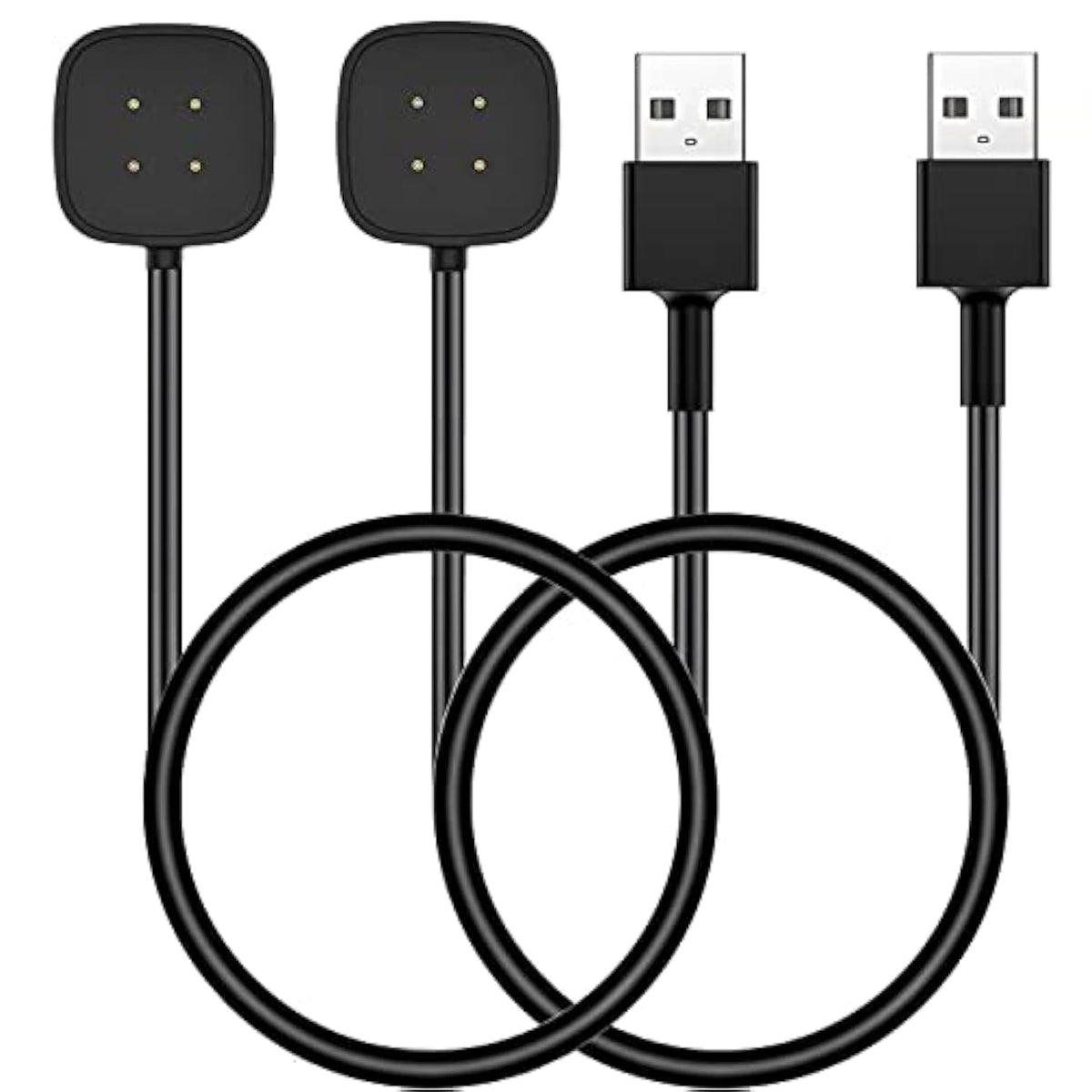 2-Pack Fitbit Versa and Sense Charger Cable 3.3Ft Magnetic Replacement