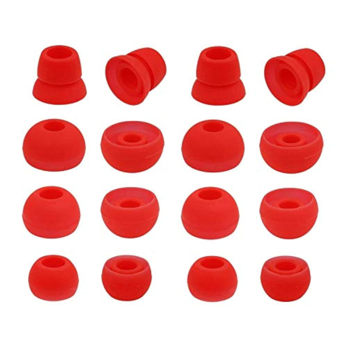 8 Pair (16Pcs) Replacement Earbud Tips For Beats Powerbeats3 Wireless Stereo Headphones - Small, Medium, Large, And Double Flange (Red)
