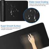 Large Gaming Mouse Pad, 31.5X15.7 Inch Large Extended Computer Keyboard Mouse Mat, Water Resist Nonslip Mousepad Rubber Base Long Xxl Desk Mouse Pad For Work & Gaming, Office & Home, Black