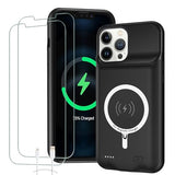 Battery Case for iPhone 13 Pro Max, Full Encircle 12000mAh High Capacity Rechargeable Portable Charger Case Extended Battery Compatible with iPhone