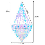 Holographic Chandelier Shape Iridescent Ornament Hanging Decoration