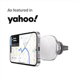 Belkin MagSafe-Compatible Wireless Car Charger with 15W Fast Charging, Powerful Magnetic Vent Holder for iPhone 16, 15, 14, 13, and 12 Series, Secure Car Phone Mount - White