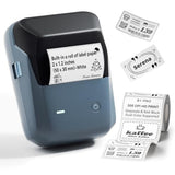 B1 Pro Label Maker, 300Dpi Hd Label Printer, Ideal For Photos,Stores,Notes,Study Graphics, Small Business, Built-In A Roll Of Label(2 X 1.2 Inches-White), Blue