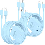 45W Dual Port Iphone 17 16 15 Charger Fast Charging Block And 6Ft/10Ft Usb C To Type C Charger Cable Cord Long For Apple Iphone 17 Pro Max/17 Pro/17 Air/16 Pro Max/16/15 Pro Max/15/15 Plus/Mini/Ipad