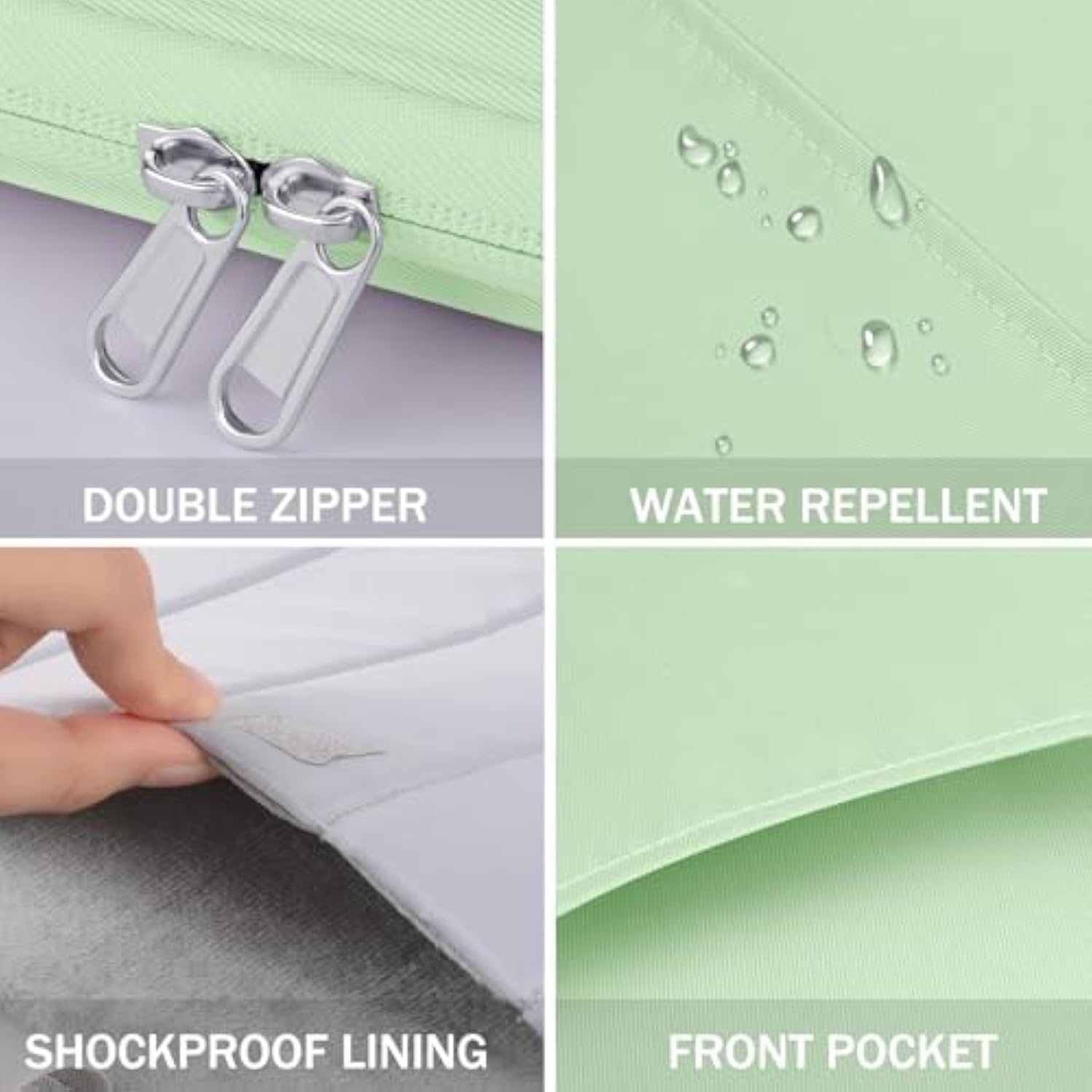 13 14 Inch Laptop Sleeve Case For Macbook Pro 14 2021; Macbook Air 13 M1 M2; Macbook Pro 13 M2 With Anti-Drop Protective Case 13''-14'' Dell Hp Asus Acer Surface Pc-Green