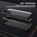 Compatible With Samsung Galaxy S22 Ultra Case, Built In Screen Protector Full Body Shockproof Slim Fit Bumper Protective Phone Cover For Samsung S22 Ultra 5G-Black/Clear