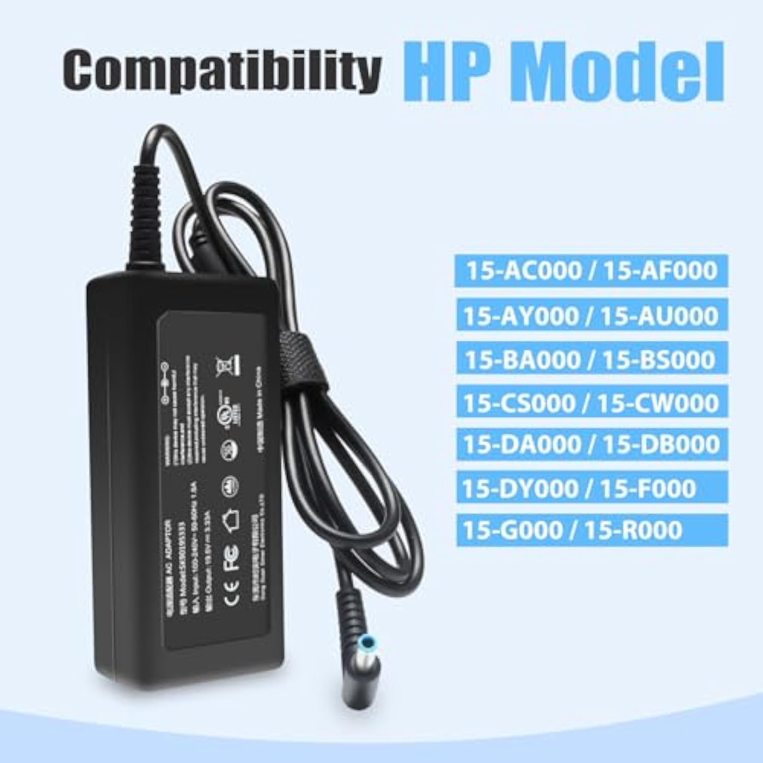 45W 65W Laptop Charger Ac Adapter Power Suppy For Hp 15-Da 15-Db 15-Da0Xxx 15-