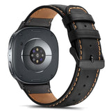 Leather Bands Compatible with Samsung Galaxy Watch 8 40mm 44mm, Genuine Leather Strap Compatible with Samsung Galaxy Watch 8 Classic 46mm, Black