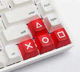 Keyboard Keycaps Arrow/Direction Key Psp Controller Pattern Cherry Mx Key Cap For Mx Switches Backlit Mechanical Gaming Keyboard (Red)