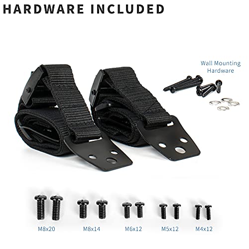 TV Anti-Tip Heavy Duty Dual Cable Kit, Non Tipping Safety Straps for Screens or Furniture Mounting, Adjustable Baby Proofing Anchor, Easy Install