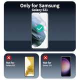 Privacy Screen Protector And Camera Lens Protector For Samsung Galaxy S21, Double Shatterproof Anti-Spy Tempered Glass Film, Private Protection, [Anti-Scratch][9H Hardness], 3-Pack Each
