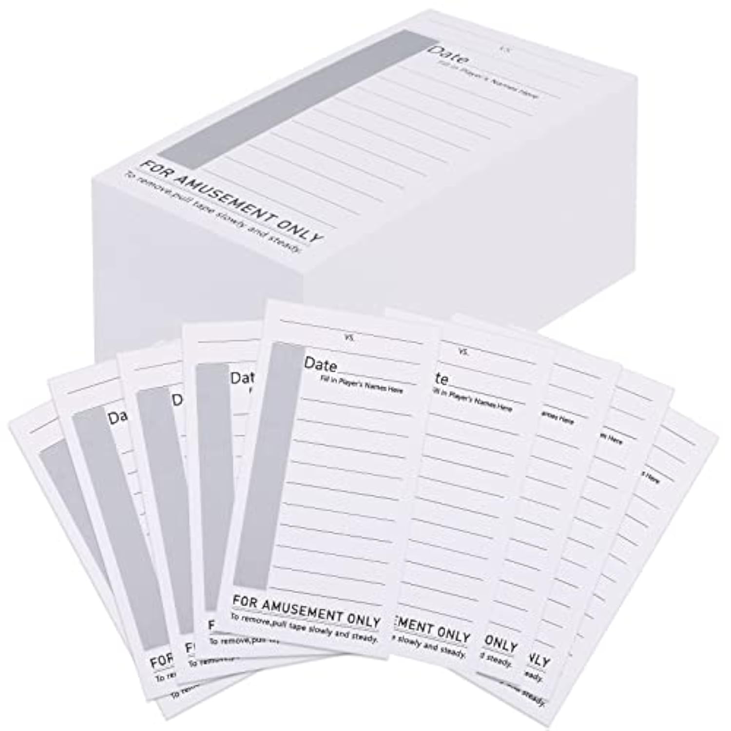 100 Packs 10 Line Football Sports Strip Cards Super Football Bowl Pool Cards, 100 No-Repeat Baseball Boxing Soccer Football Strip Cards Playing Scratch Off Cards For Super Football Party Favor