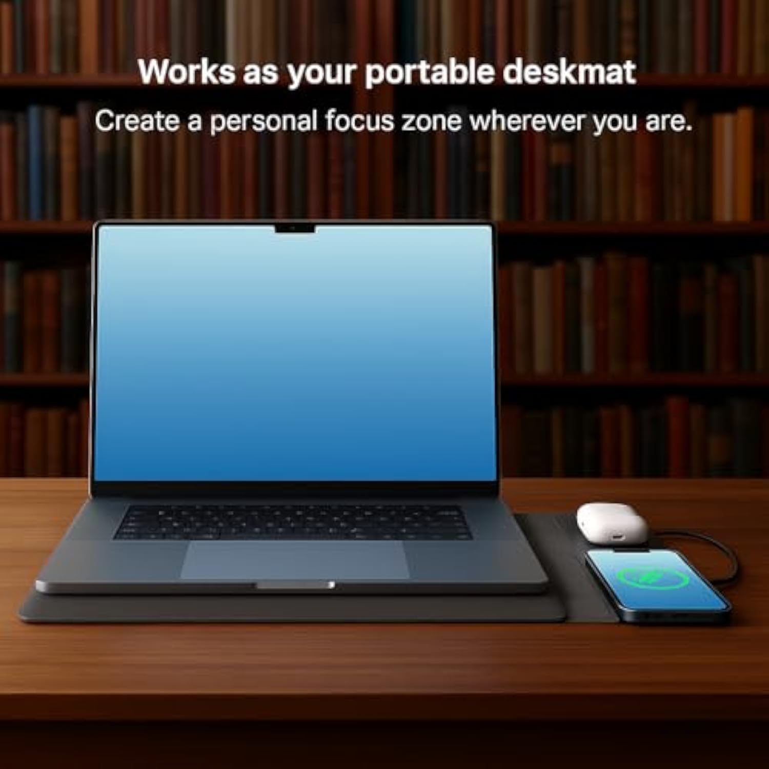 4-In-1 Laptop Sleeve/Case With Mag Safe Charging, Pu Leather (13-14Inch) Tech Folio | Black | Soft Shell (Foldable)