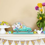 6 Pieces Spring Wooden Table Centerpiece Decoration Flower Gnome Table Signs Farmhouse Spring Wood Tabletop Decor For Easter Party Holidays Home Decor