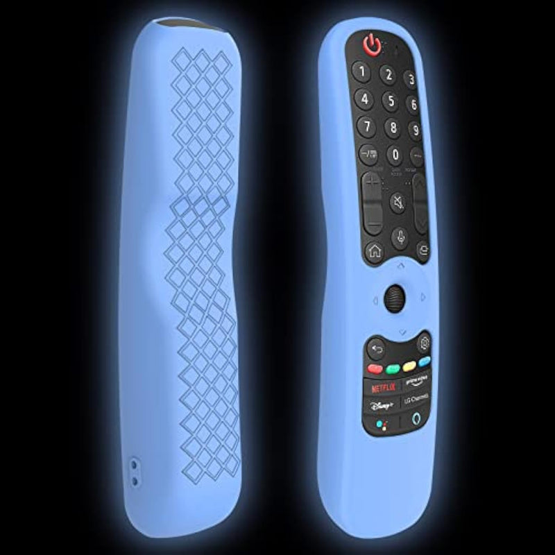 Mr21Gc Remote Cover Replacement For Lg Anmr21Ga / Anmr21Gc Magic Remote Control W/Nfc (2021), Blue Silicone Case Skin Glow In The Dark