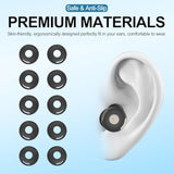 [5 Pairs] Eartips For Google Pixel Buds Pro 2 (2024), Silicone Sport Ear Tips, Anti-Slip Replacement Eartips Kit For Pixel Buds Pro 2, Fit In The Charging Case (Black*5)