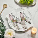 100 Easter Disposable Paper Decorative Guest Napkins, Spring Easter Bunny Flowers Hand Towel for Party Lunch Dinner Kitchen Bathroom