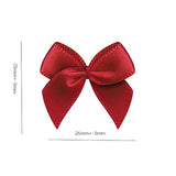50Pcs Mini Satin Ribbon Bows Ribbon Flowers 25Mm X 26Mm Appliques Diy