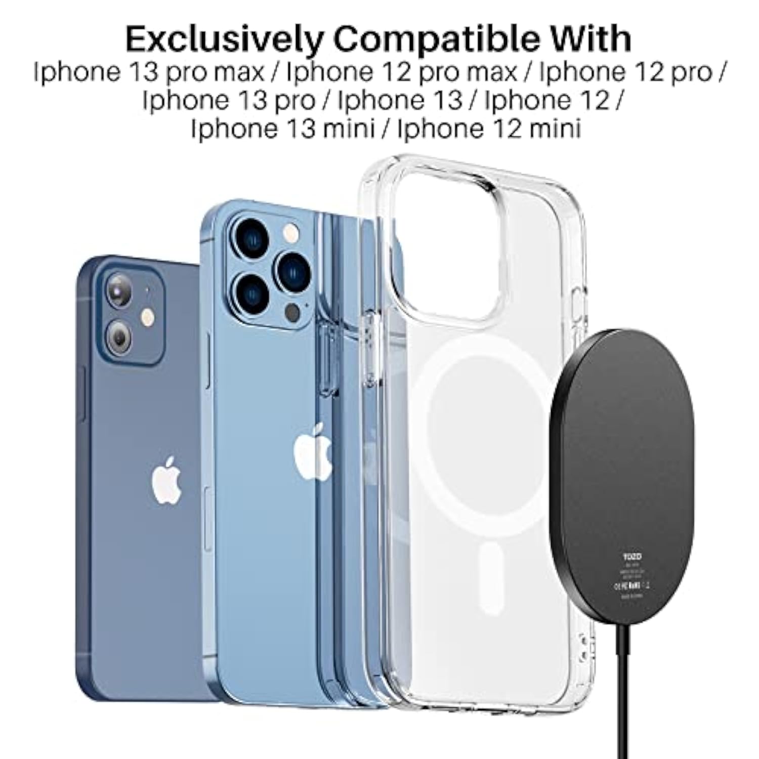 W10 Magnets Wireless Charger Compatible For Iphone 14/14 Plus/14 Pro/14 Pro Ma