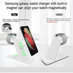 Wireless Charging Station For Samsung Galaxy Watch 7/6/5 Pro/4/3 Active 2/1, S25 Ultra/S25/S24/S23/S22/S21/S20/S10, Note20/10/9/8, Buds3/2 Pro/Live - Multiple Devices Charger Stand