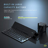 Foldable Bluetooth Keyboard, Wireless Tri-System Bluetooth Foldable Keyboard For Phones And Tablets(Black)