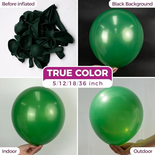 Green Balloons Latex Round Helium Party Balloons 100 Pack 12 inch
