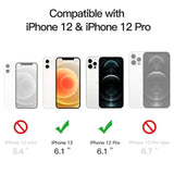 JETech Magnetic Case for iPhone 12/12 Pro 6.1-Inch Compatible with MagSafe Wireless Charging, Shockproof Phone Bumper Cover, Anti-Scratch Clear Back (Clear)